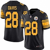 Nike Men & Women & Youth Steelers 28 Sean Davis Black Color Rush Limited Jersey,baseball caps,new era cap wholesale,wholesale hats